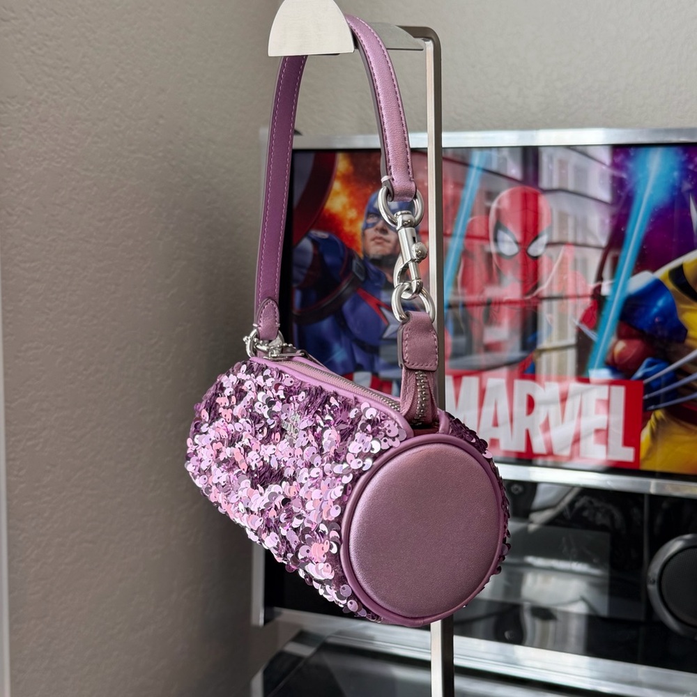 Coach Sequin Lilac handbag NWT - Picture 5 of 9